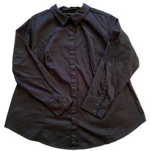 Lane Bryant Women’s Classic Black Button Down Shirt Size 22